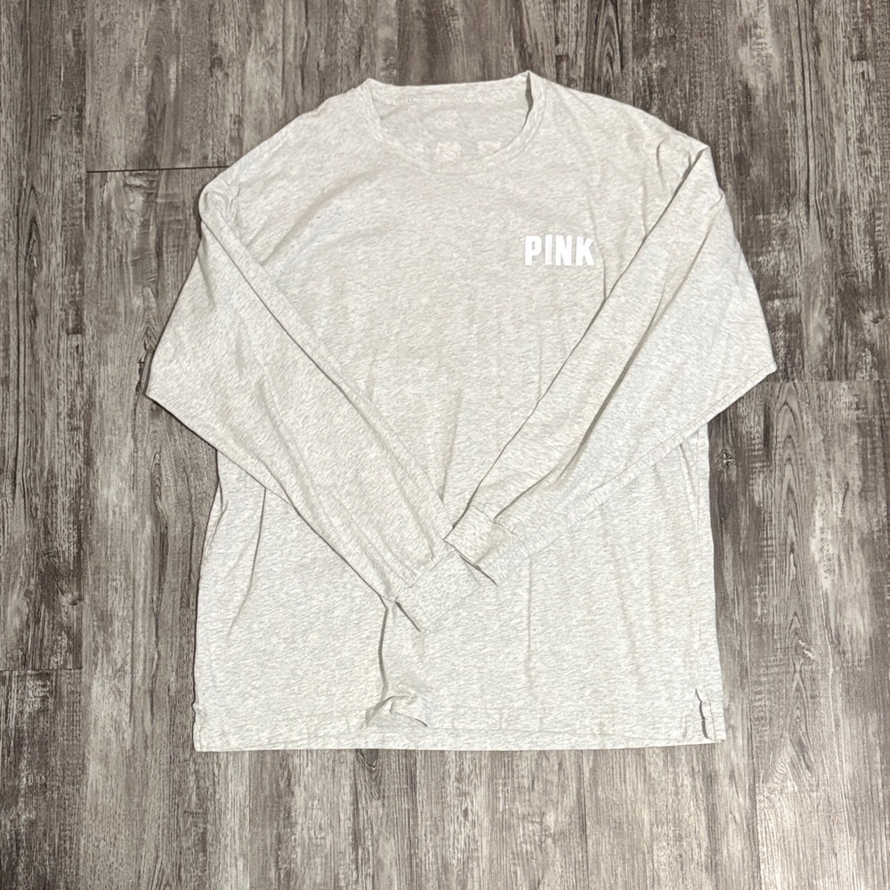 PINK Victoria's Secret Heather Gray Long Sleeve Shirt